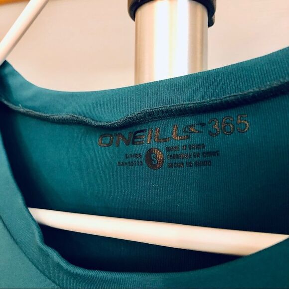 O’NEILL 365 Teal Active Long Sleeve Top Thumbholes Back Pocket Drawstring / Sz S - Picture 7 of 8